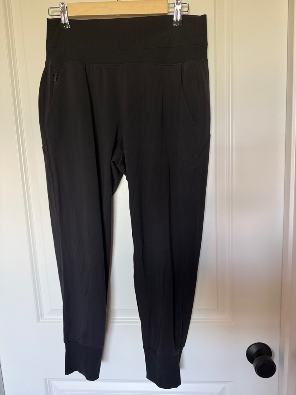 Athleta Black Ribbed High-Waist Leggings
